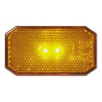 Feu de position lateral 12/24V orange 80 x 44 mm LED