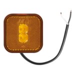 Feu de position lateral 12/24V orange 65 x 65 mm LED