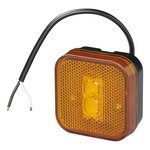 Feu de position lateral 12/24V orange 65 x 65 mm LED