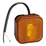 Feu de position lateral 12/24V orange 65 x 65 mm LED