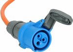 Cable adaptateur camping maritime IP44 1,5m orange H07RN-F 3G2,5 Fiche de contact de protection, prise CEE 230V 16A