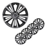 Enjoliveur de roue Terra argent/noir 14 pouces x4 pieces