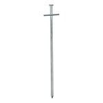 Piquet roche en metal 23cm t te croix