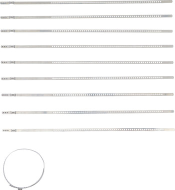 Jeu de colliers pour soufflet d’essieu acier inoxydable 7 mm 50 - 120 mm 10 pieces