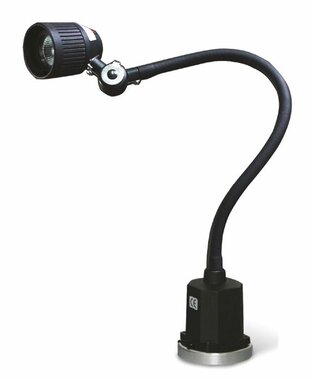 Luminaire flexible pour machine a LED avec tete d'eclairage mobile