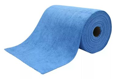 Chiffon de nettoyage en rouleau 75 pcs Bleu