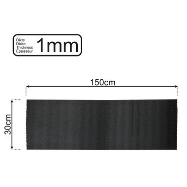 Tapis antiderapant noir 150x30cm 1mm