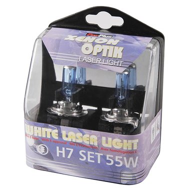 White Laser Light 12V 55W H7 2 pièces dans coffret vitrine